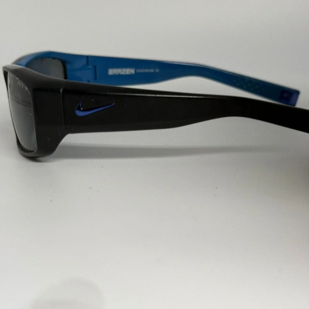 Nike Brazen Sunglasses Black Blue Wrap Sport Frames EV0758 049